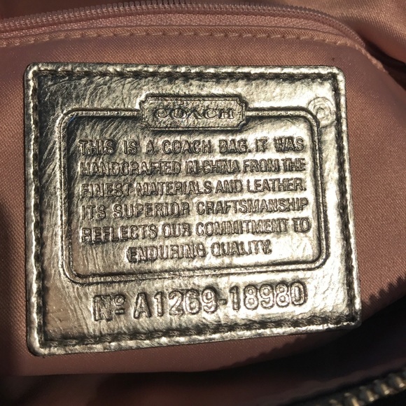 Coach Silver and Grey Cross Body Bag - Picture 3 of 4